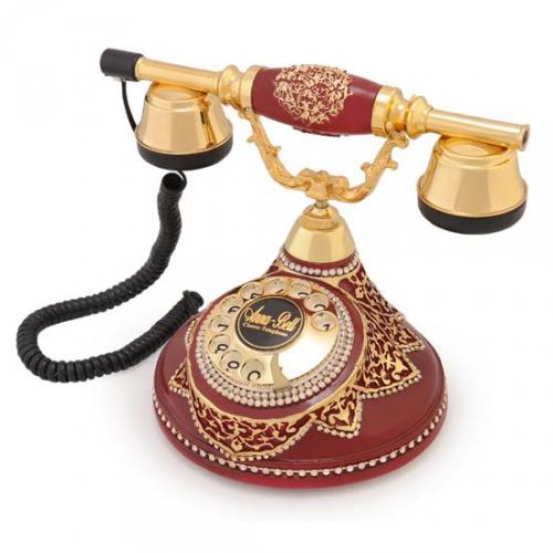 Antik Damla Bordo Varaklı Telefon