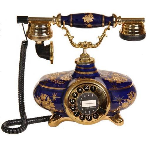 Porselen İtalyan Kobalt Telefon