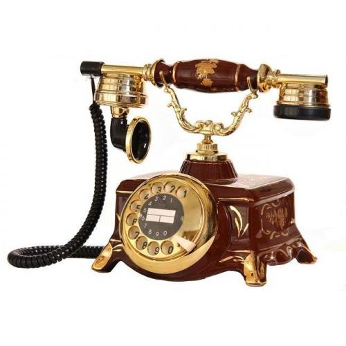 Porselen Şato Kahverengi Telefon