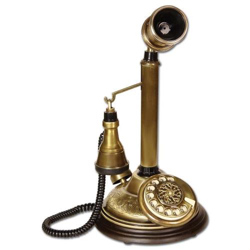Eskitme Oval El Dekorlu Leylek Telefon